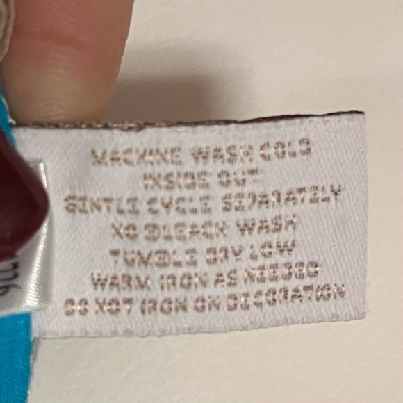 Chicos Tunic Top Embroidered Womens Size 2 Large Sequins Beachy Boho Capri Blue - Picture 10 of 11